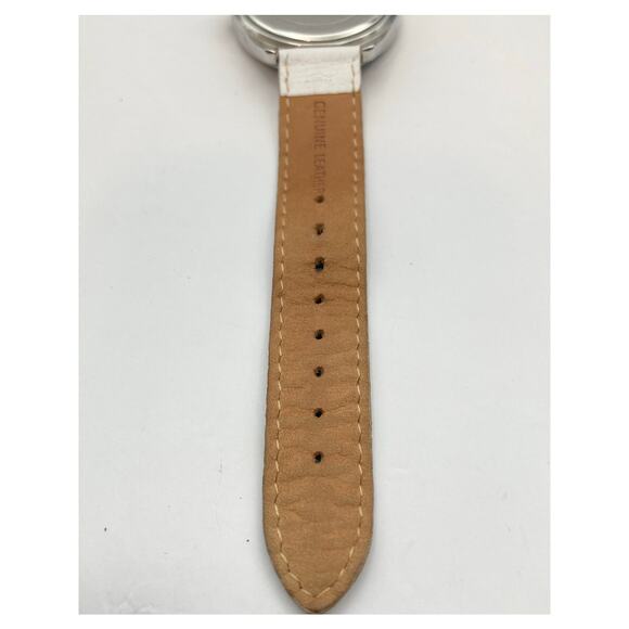 Guess Womens Watch 37mm White on Silver - New Battery - Leather Band G75960L WR - Picture 9 of 12